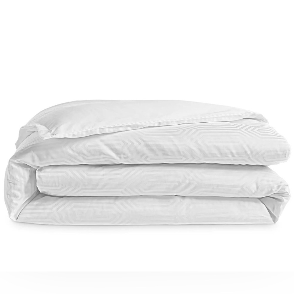 Hudson Park Collection Italian Tivoli Jacquard Duvet in White, Full/Queen, $495